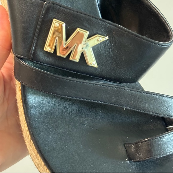 Michael Michael Kors Sidney Espadrille Wedge Slide Sandal in Black 7.5 - Picture 10 of 10